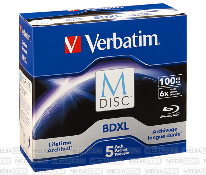 M-DISC BD-R XL 100GB/1-6x Jewelcase (5 Disc)
