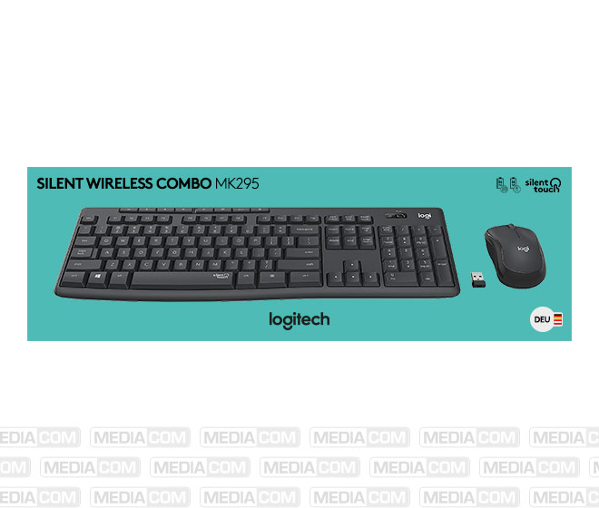 Tastatur-Maus Set MK295, Wireless, grafit Tastatur-Maus Set MK295, Wireless, grafit