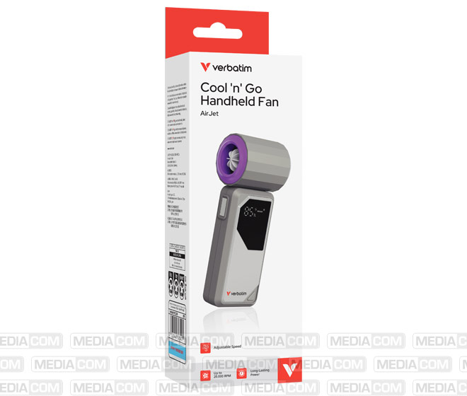 Handventilator Cool'n'Go AirJet grau/lila