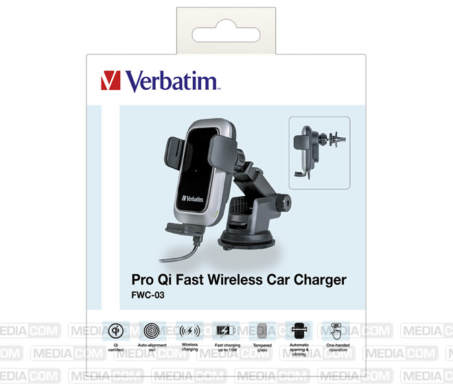 Fast Wireless Charger, KFZ, Qi, 9V/12V, FWC-03