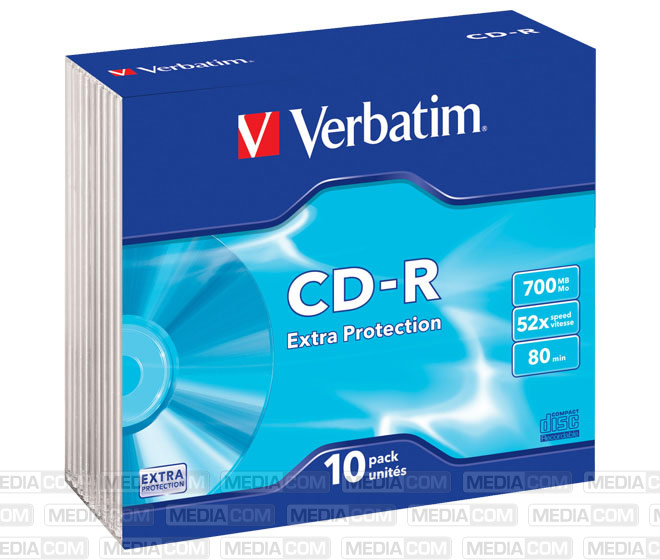 CD-R 80Min/700MB/52x Slimcase  (10 Disc)