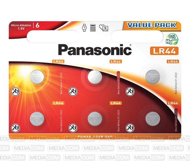 Batterie Alkaline, Knopfzelle, LR44, V13GA, 1.5V