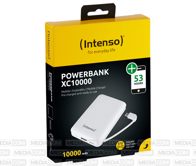 Akku Powerbank, 10.000mAh, XC10000, weiss
