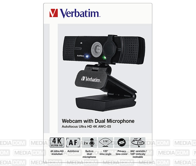 Webcam AWC-03, 4K Ultra HD, schwarz