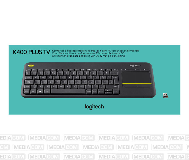 Tastatur K400, Wireless, schwarz