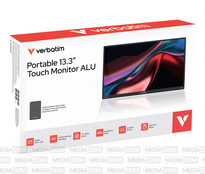 Portable Monitor + Powerbank, 13,3'', LCD, WUXGA