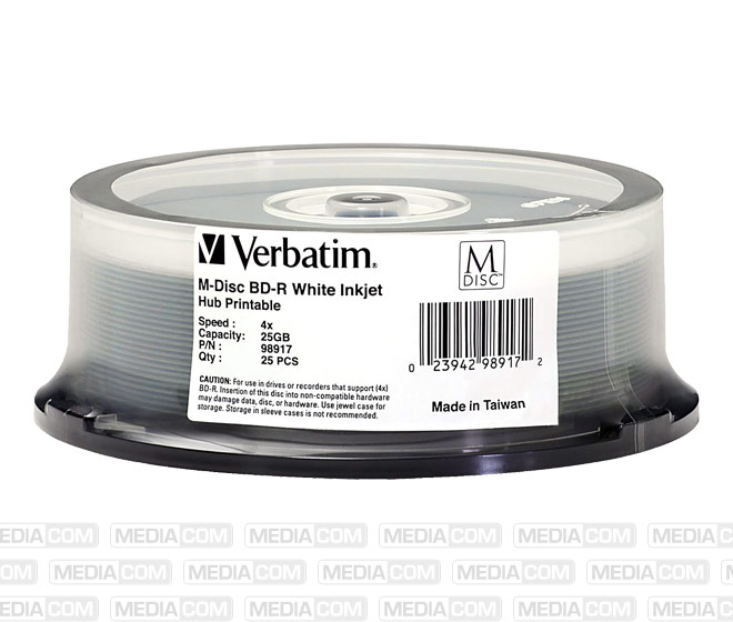 M-DISC BD-R 25GB/1-4x Cakebox (25 Disc)