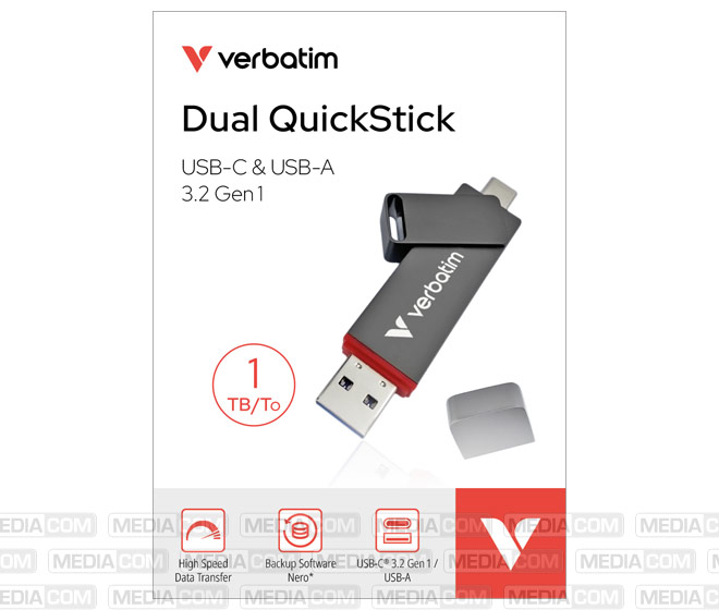 USB 3.2 Stick 1TB, Dual, QuickStick