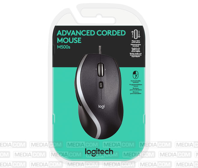 Maus M500S, Advanced, USB, schwarz