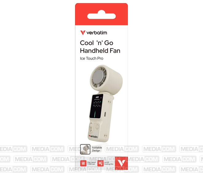 Handventilator Cool'n'Go IceTouch PRO, weiß/silber