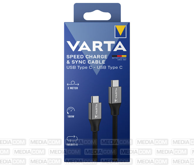 Ladekabel, USB-C/USB-C, 2.0m, schwarz