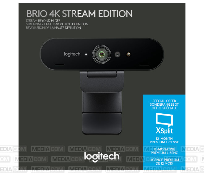 Webcam BRIO Stream, 4K Ultra HD, schwarz