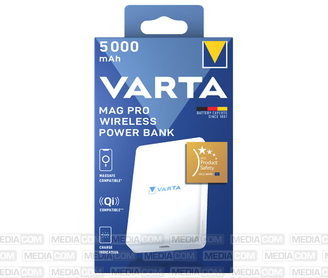 Akku Powerbank Mag Pro, 5.000mAh, Wireless, weiss