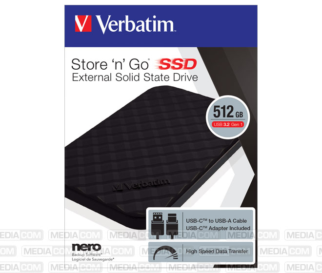 SSD 512GB, USB 3.2, Typ A-C, 6.35cm (2.5'')