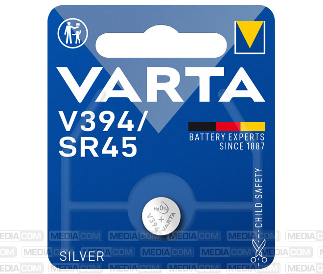 Batterie Silver Oxide, Knopfzelle, 394, SR45, 1.55V