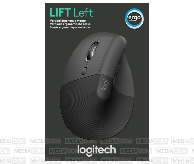 Maus LIFT, Vertical, Wireless, Bluetooth, grafit