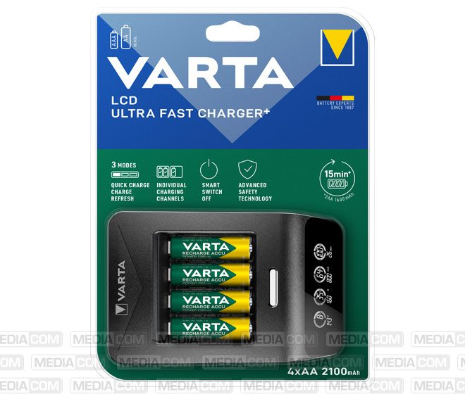 Akku NiMH, Universal Schnellladegerät, LCD Charger+