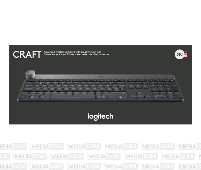 Tastatur CRAFT, Wireless, Unifying, Bluetooth, schwarz