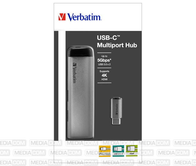Hub, USB 3.1-C, Multiport 2x USB 3.0, HDMI 4K