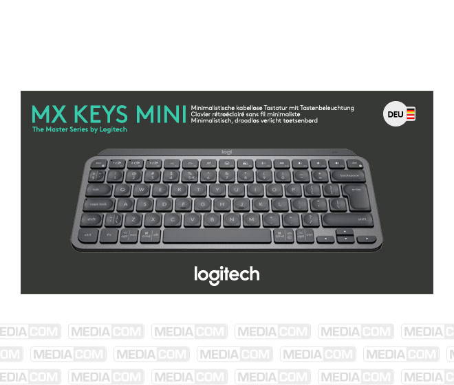 Tastatur MX Keys Mini, Wireless, Bluetooth, grafit Tastatur MX Keys Mini, Wireless, Bluetooth, grafit