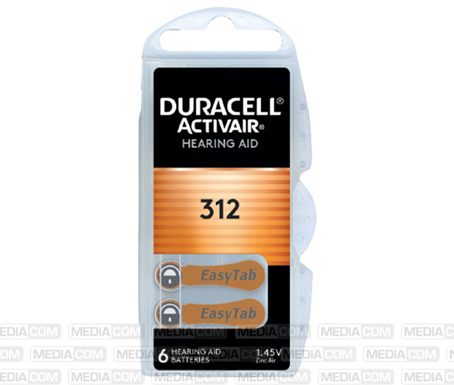 Batterie Zinc Air, 312, 1.45V