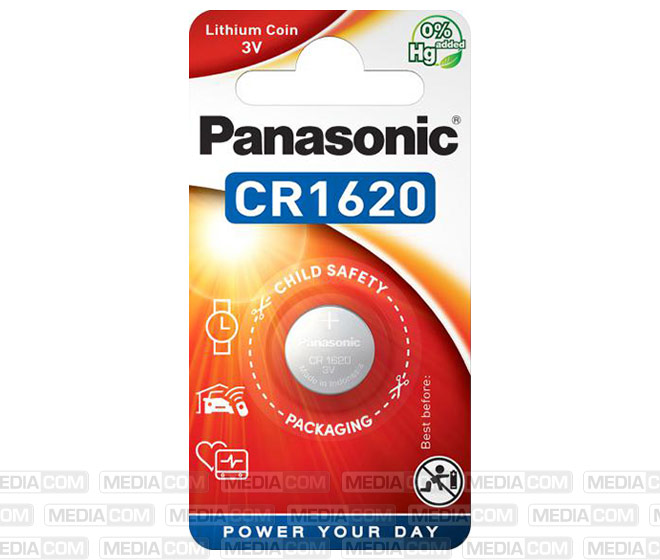 Batterie Lithium, Knopfzelle, CR1620, 3V
