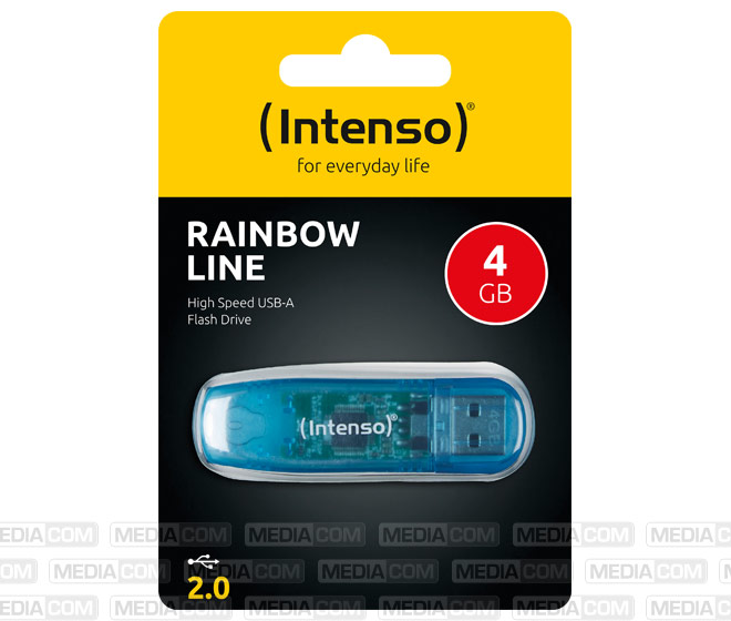 USB 2.0 Stick  4GB, Rainbow Line, blau USB 2.0 Stick  4GB, Rainbow Line, blau