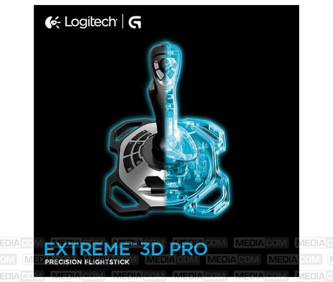 Gaming Joystick, Extreme 3D Pro, USB, schwarz-silber