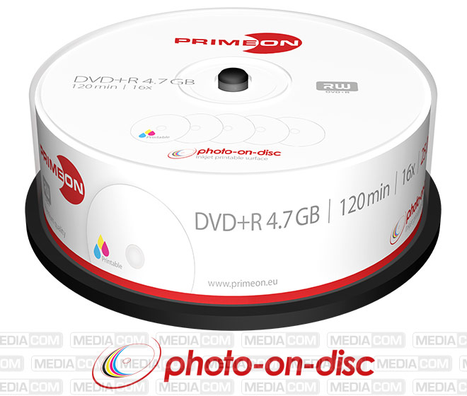 DVD+R 4.7GB/120Min/16x Cakebox (25 Disc)