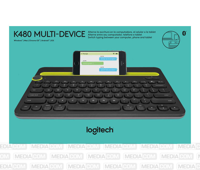 Tastatur K480, Wireless, Bluetooth, schwarz
