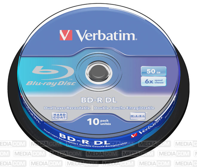 BD-R DL 50GB/1-6x Cakebox (10 Disc)