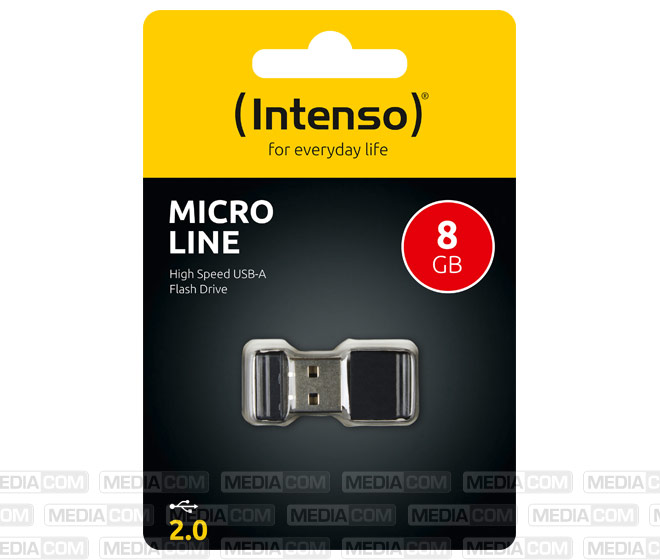 USB 2.0 Stick 8GB, Micro Line, schwarz
