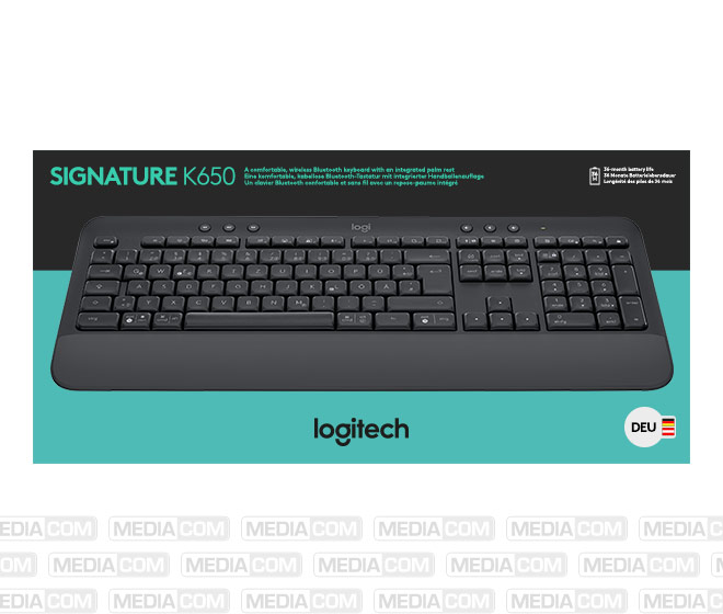 Tastatur K650, Wireless, Bluetooth, grafit