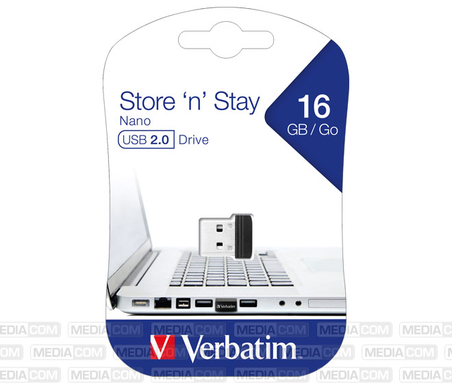 USB 2.0 Stick 16GB, Nano Store'n'Stay