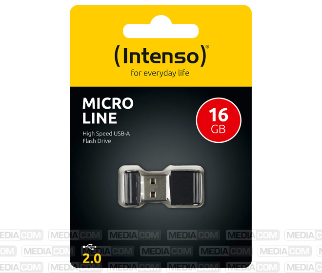USB 2.0 Stick 16GB, Micro Line, schwarz