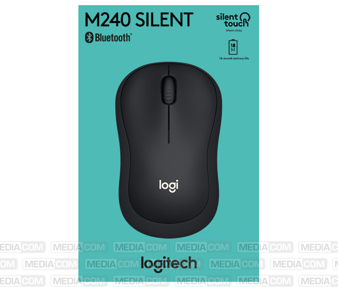 Maus M240, Silent, Wireless, Bluetooth, grafit