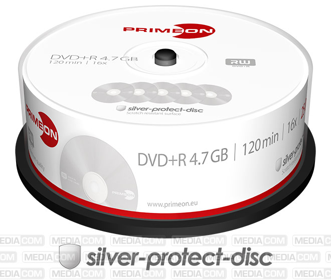 DVD+R 4.7GB/120Min/16x Cakebox (25 Disc)
