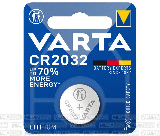 Batterie Lithium, Knopfzelle, CR2032, 3V