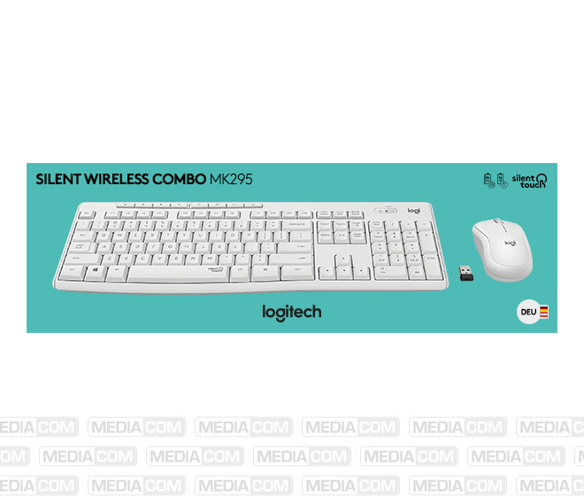 Tastatur-Maus Set MK295, Wireless, weiss Tastatur-Maus Set MK295, Wireless, weiss