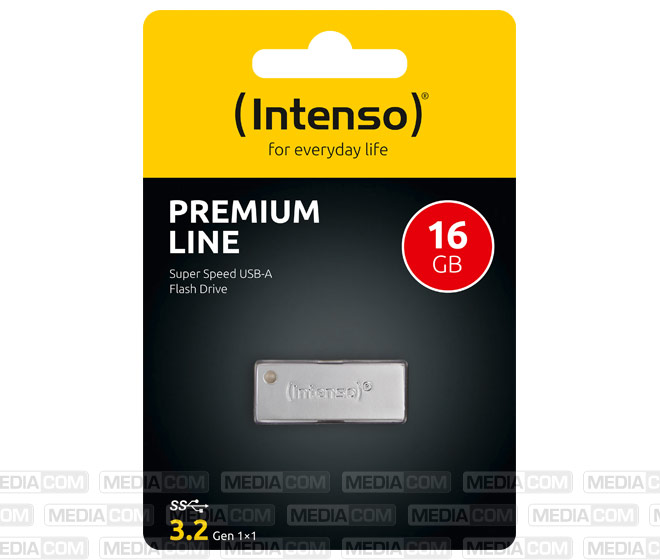 USB 3.2 Stick 16GB, Premium Line, Metall, silber