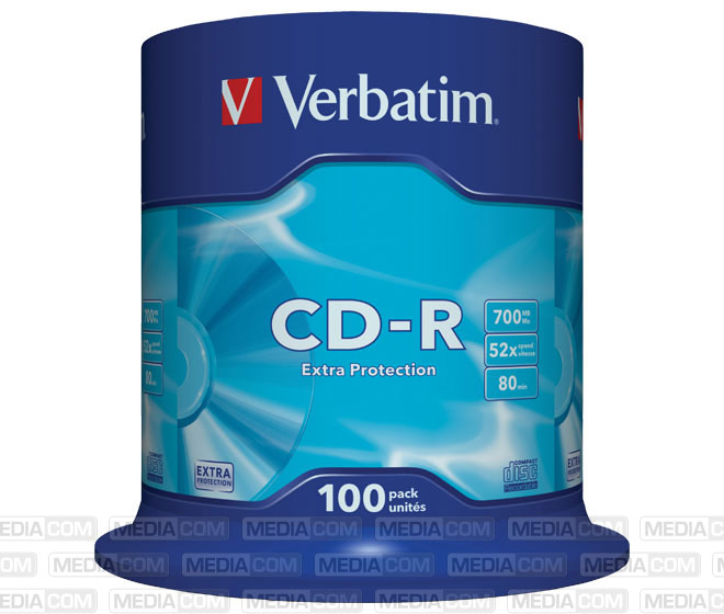 CD-R 80Min/700MB/52x Cakebox (100 Disc)